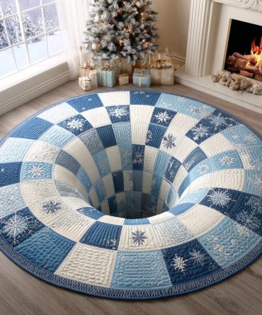 Winter Glow Quilted Round Mat