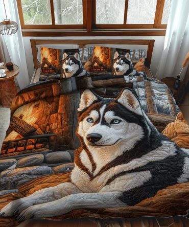 Winter Howl 3-Piece Quilted Bedding Set