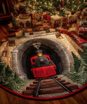 Winter Journey Quilted Round Mat