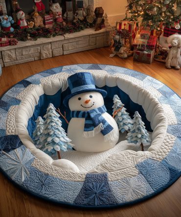 Winter Joy Quilted Round Mat