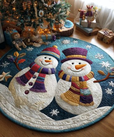 Winter Lookout Quilted Round Mat