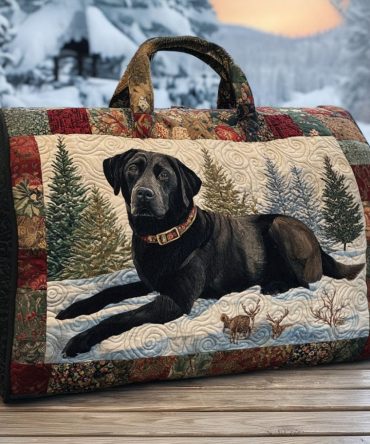 Winter Shadow Quilted Duffle Bag — Quilted Weekend Travel & Carry-On Duffle with Subtle Winter Motif for Ski Trips, Gym, Overnight