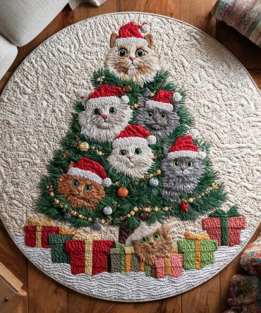 Winter Star Quilted Round Mat