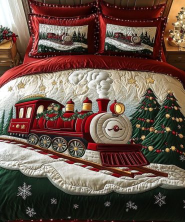 Winter Wonderland Express 3-Piece Quilted Bedding Set