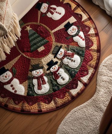 Winter Wonderlane Quilted Round Mat