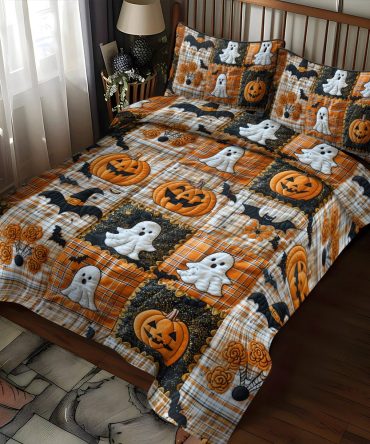Witches Boots Halloween 3-Piece Quilted Bedding Set