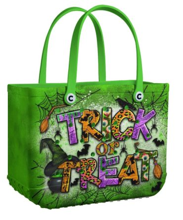 Spooky Green Trick-Or-Treat Bag – Perfect For Halloween Fun & Candy Collecting!