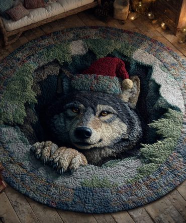Wolf Pines Vista Quilted Round Mat