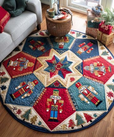 Wooden Guard Quilted Round Mat