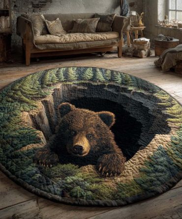 Woodland Watch Quilted Round Mat
