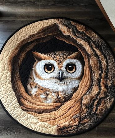 Woodland Watcher Quilted Round Mat