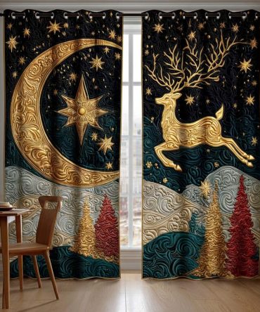 Xmas Eve Quilted Curtains