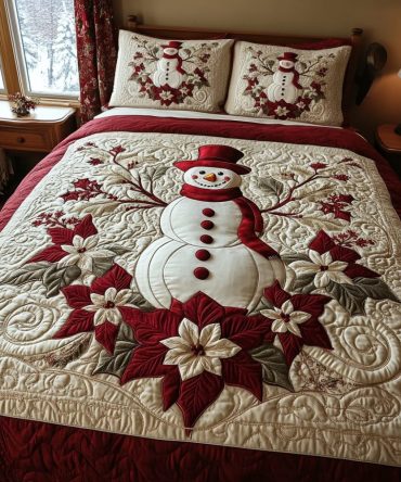 Yuletide Glow 3-Piece Quilted Bedding Set