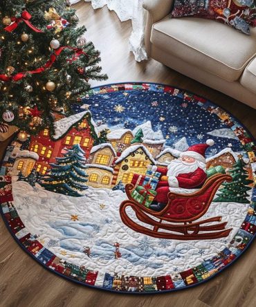 Yuletide Warmth Quilted Round Mat