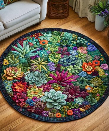 Zen Garden Quilted Round Mat