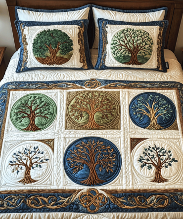 Ethereal Forest Quilt 3-Piece Quilted Bedding Set