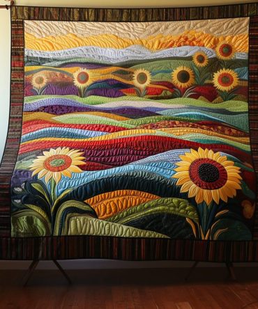 Country Sunflower Dreams Quilted Blanket