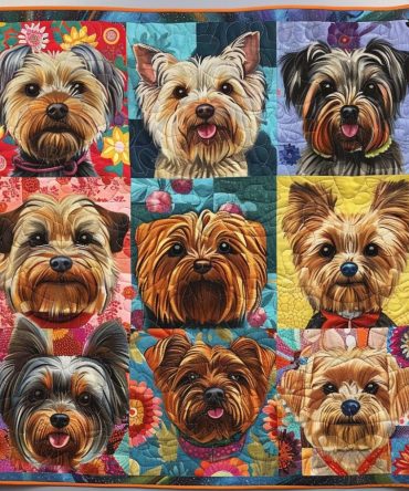 Pawfect Yorkshire Quilted Blanket