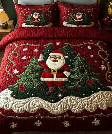 Santa Workshop Wonder V2 3-Piece Quilted Bedding Set