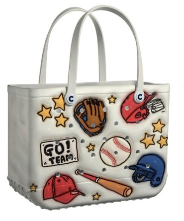 Stylish Baseball-Themed Tote Bag For Sports Fans - Durable & Spacious Design