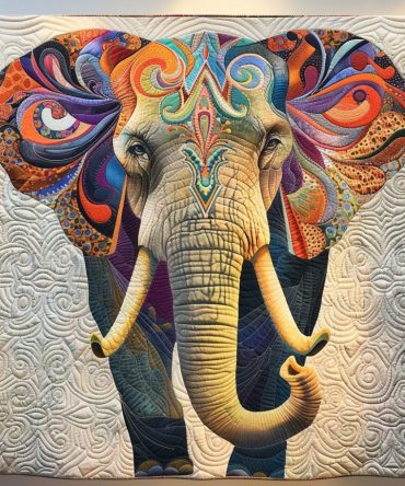 Elephant Parade Quilted Blanket