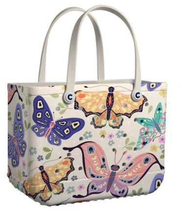Bucket Tote Bag, Limited Edition Bogg Bag, Beach Bag Pastel Paradise