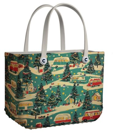 Bucket Tote Bag, Limited Edition Bogg Bag, Beach Bag Vintage Camper Wonderland