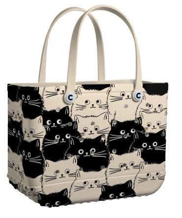 Adorable Cat Print Tote Bag – Stylish, Spacious, Perfect For Cat Lovers