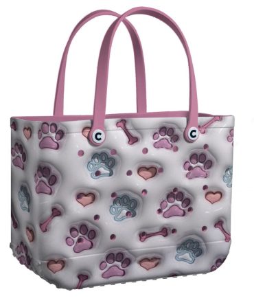 Bucket Tote Bag, Limited Edition Bogg Bag, Beach Bag Puppy Love