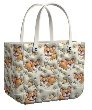 Cute Corgi Tote Bag - Adorable Dog Print Handbag - Perfect Gift For Pet Lovers