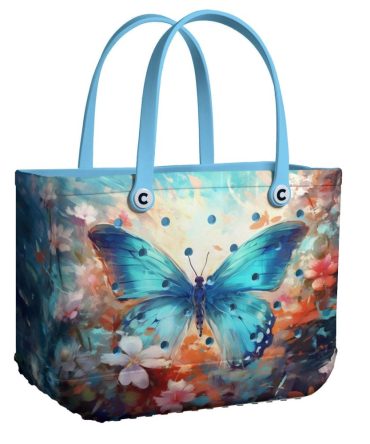 Bucket Tote Bag, Limited Edition Bogg Bag, Beach Bag Butterfly Brilliance