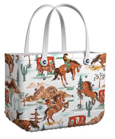 Stylish Western Cowboy Tote Bag - Durable, Spacious & Eye-Catching Design For Everyday Use