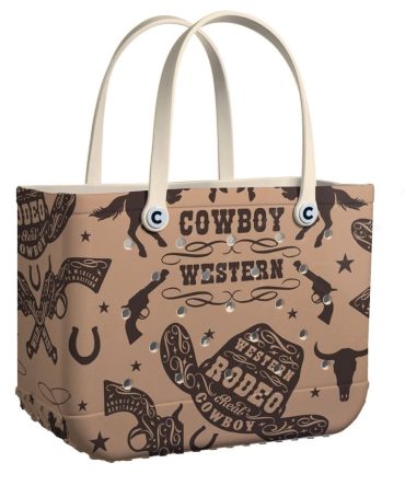 Stylish Western Cowboy Tote Bag - Durable, Trendy Rodeo Design For Everyday Use