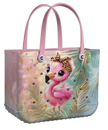 Bucket Tote Bag, Limited Edition Bogg Bag, Beach Bag Feathered Fantasy