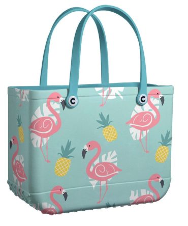 Chic Flamingo & Pineapple Tote Bag - Stylish, Durable, Summer Essential!