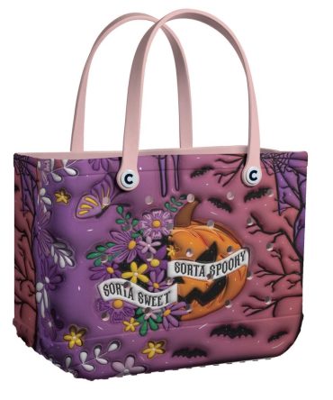 Sorta Spooky Floral Pumpkin Tote Bag - Perfect For Halloween & Fall Fashion!