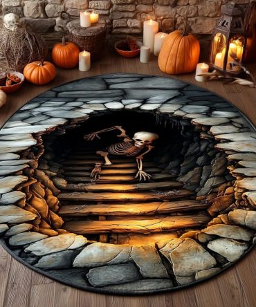 Cursed Dungeon Quilted Round Mat