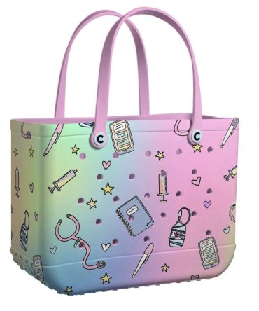 Bucket Tote Bag, Limited Edition Bogg Bag, Beach Bag Nurse'S Glow