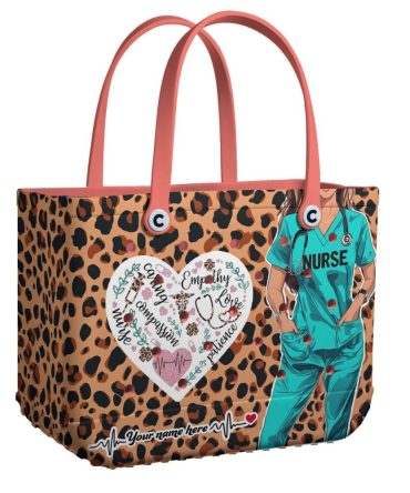 Bucket Tote Bag, Limited Edition Bogg Bag, Beach Bag Heart & Scrubs