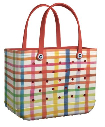 Vibrant Plaid Tote Bag - Durable, Colorful & Stylish For Everyday Use