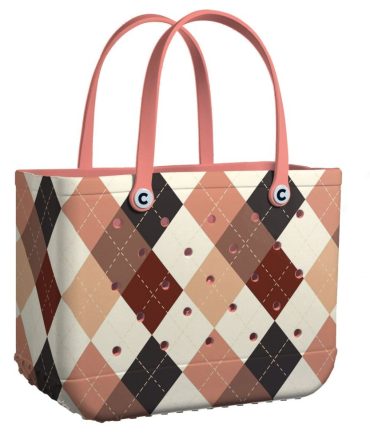 Bucket Tote Bag, Limited Edition Bogg Bag, Beach Bag Gingham Glam