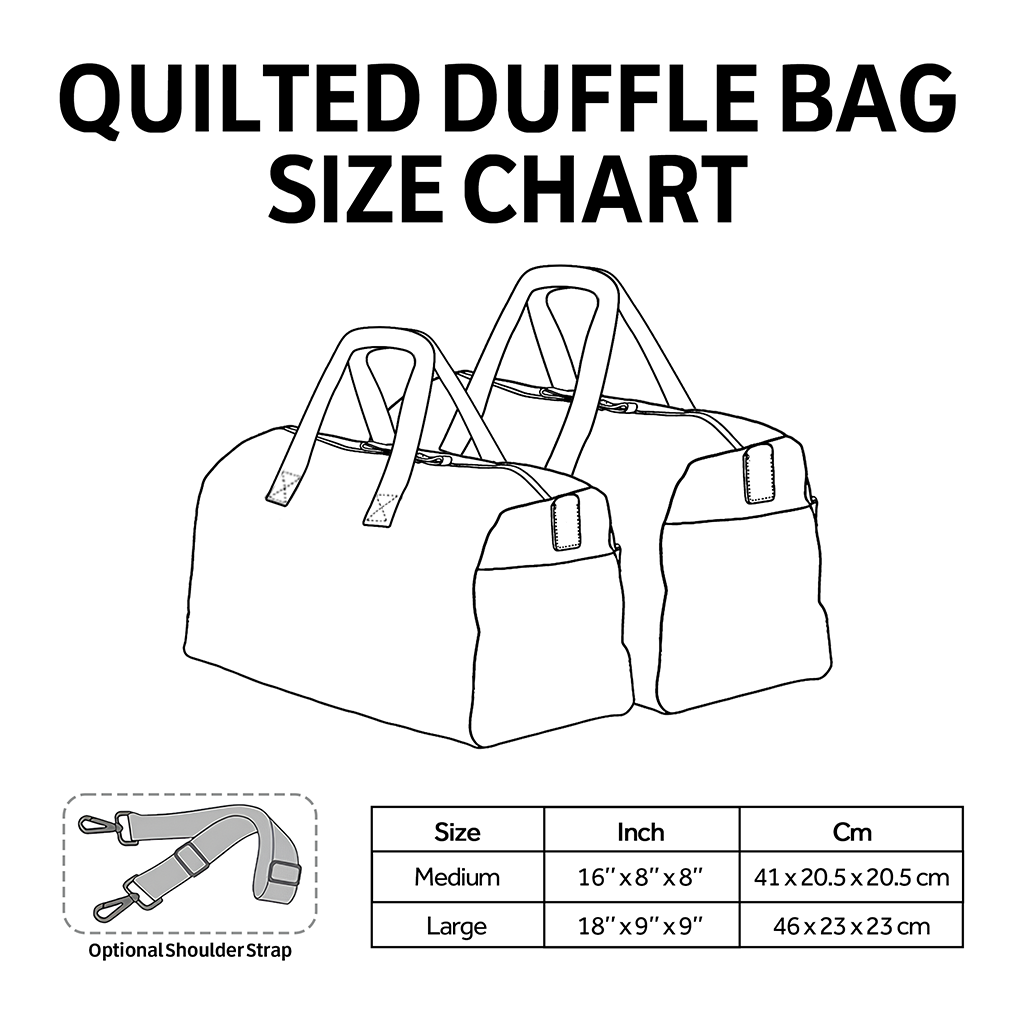 Wanderlust Wheels Quilted Duffle Bag – Retro Camper Van Travel Weekender Carry-On Quilted Overnight & Gym Bag for Adventurers - Image 2