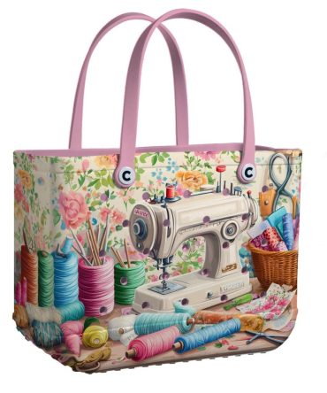 Stylish Floral Sewing Tote Bag - Perfect For Craft Lovers & Quilters