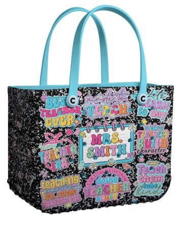 Colorful Teacher Tote Bag - Perfect Gift For Educators, Stylish & Spacious