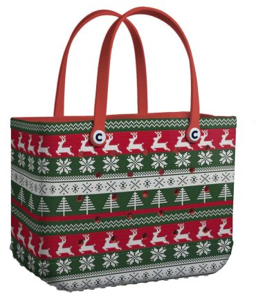 Bucket Tote Bag, Limited Edition Bogg Bag, Beach Bag Reindeer Roundup