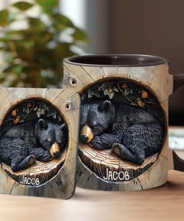 Black Bear - Personalized Hunting Accent Mug