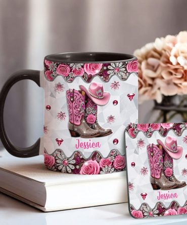 Cowgirl Boots - Personalized Cowgirl Accent Mug