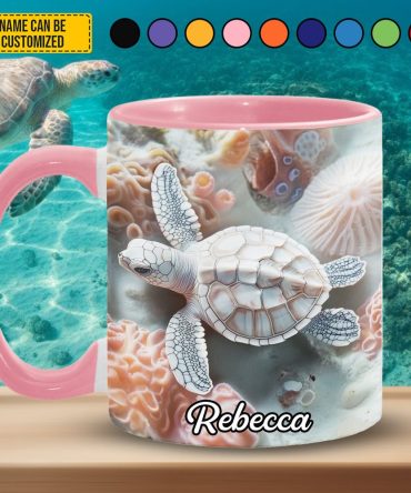 Ocean & Turtle - Personalized Turtle Accent Mug