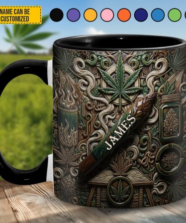 Evergreen Calm – Personalized Weed Accent Mug