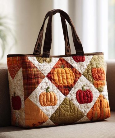 Amber Trail Quilted Tote Bag